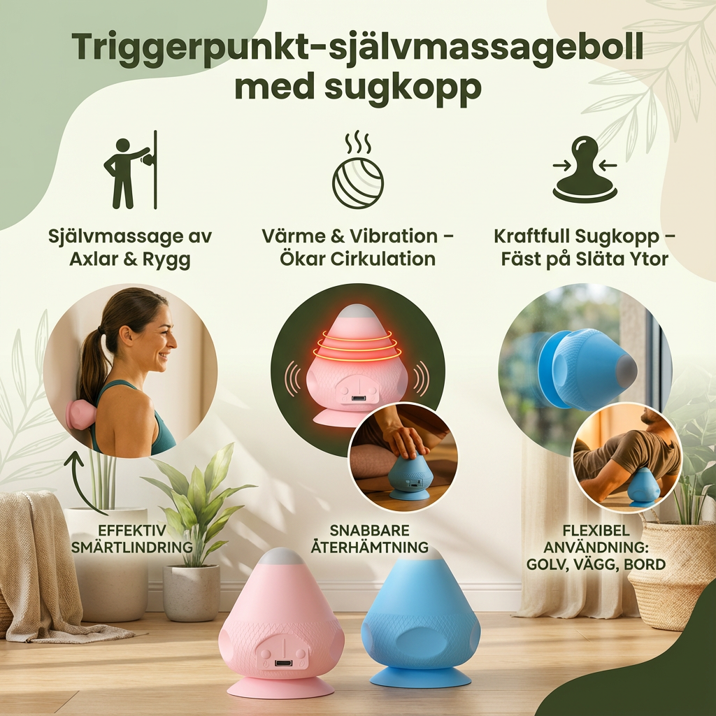 Triggerpunkt selvmassasjeball med sugekopp