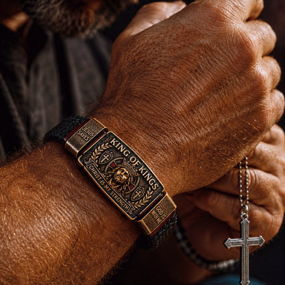 ✝️ Kongenes Kongers Trosarmbånd – Justerbart kristent armbånd i gave