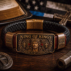 ✝️ Kongenes Kongers Trosarmbånd – Justerbart kristent armbånd i gave