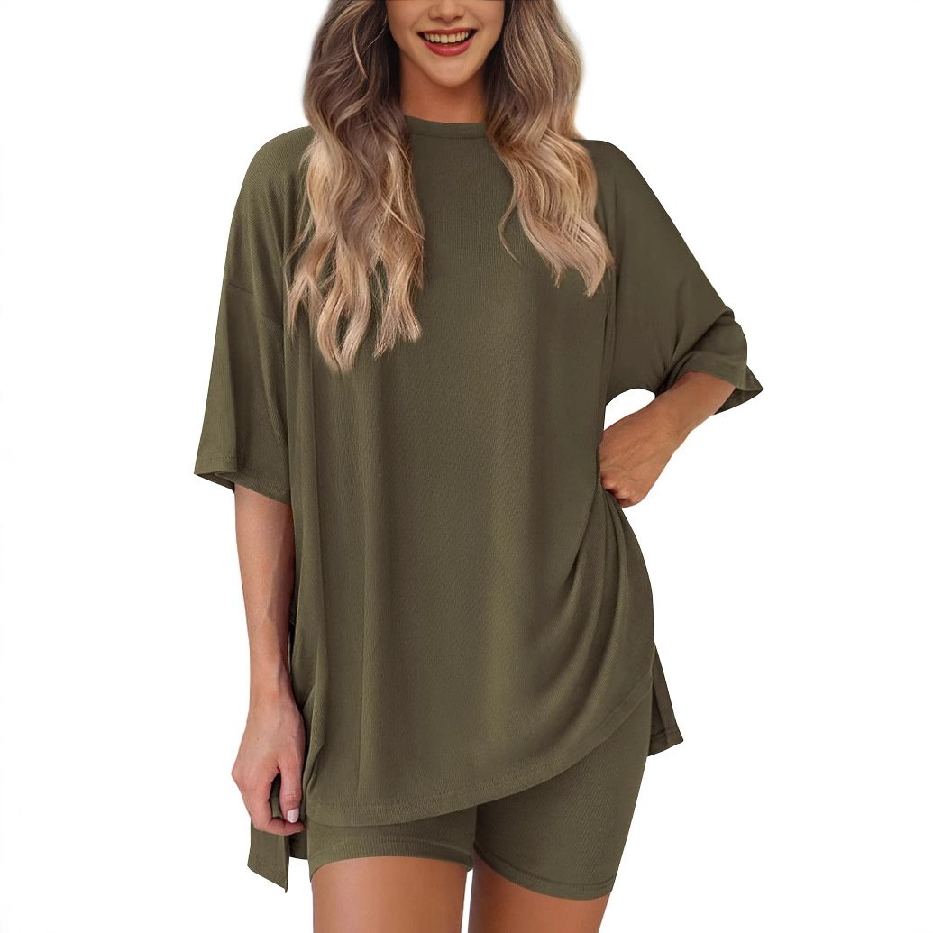 2026 Dame Sommer Uformell Løs Todelt Uformell Dress