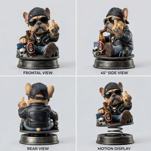Gretten «for gammel til å bry seg»-bobblehead – morsom fjærbelastet dekor til dashbordet i bilen