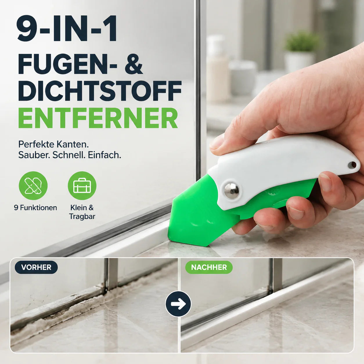 🔥Hot Sale🔥Multifunksjonell 9-i-1 Spatelfugeverktøy