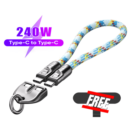 🔥 49 % RABATT🔥C til C 240 W ladekabel med bærbart armbåndsdesign