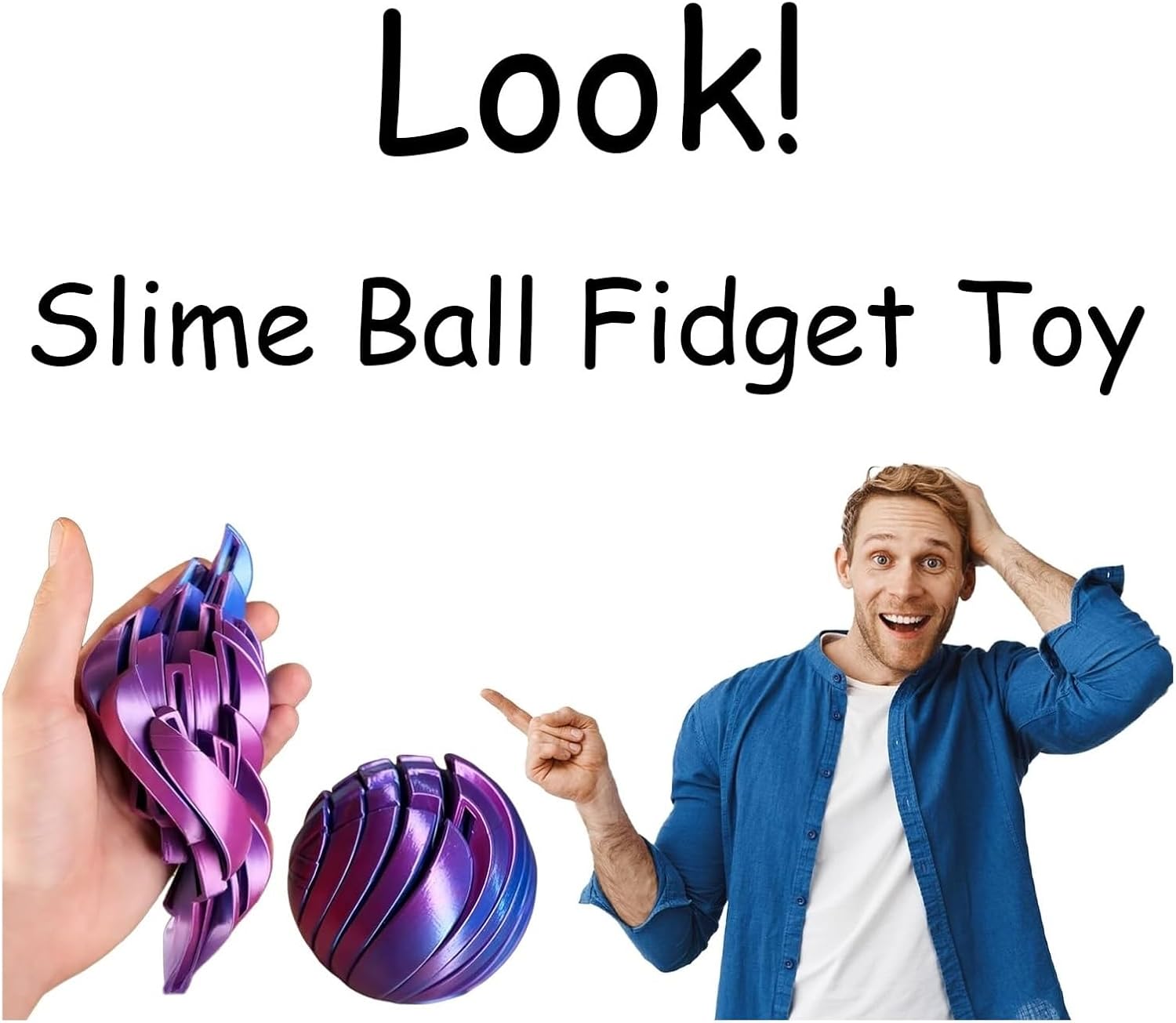 🎁🎅Julspecialerbjudande – 50 % rabatt🥹3D-printad slimboll, fidget-leksak
