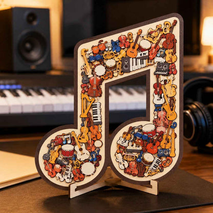 ⏳LAST DAY 50% OFF🔥 Musical Instrument Note Jigsaw Puzzle Ornament🎵