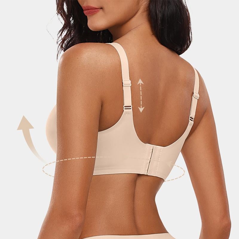 💖Sömlös Push-up-bh Med Vågig Kant