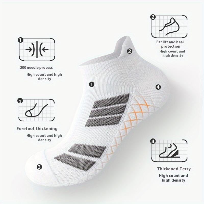 🧦Unisex No-Show-sokker – sklisikre, pustende og perfekte for sport