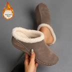 Komfortable slip-on loafers med ullfôr til dame
