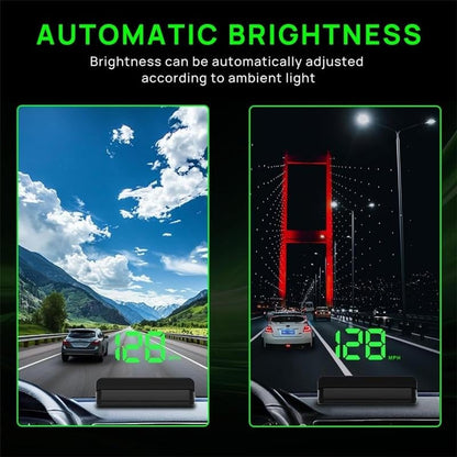 🚗 Head-Up Display Bil GPS Digital Hastighetsmätare – HUD för Bilar, Lastbilar och Motorcyklar
