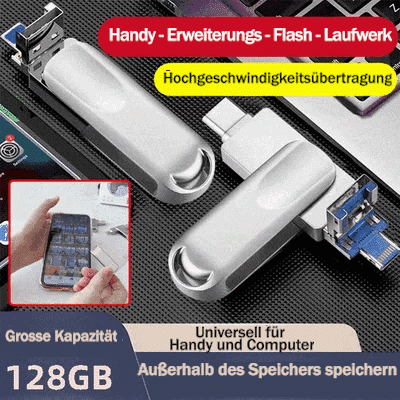 🔥Superdeal! 39% Rabatt! – 4-i-1 USB-minne för Mobil