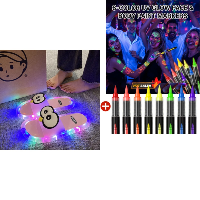 👣👣Søte tøfler med tegneseriemotiver som lyser