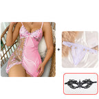 🥳2026 VARMT SALG🥳💞50 000+ SOLGT!💥👗🎀 50 % RABATT! Erotisk blonde-nattkjole – Gjennomsiktig, trykt blonde, dyp V-hals. Justerbare stropper for komfortabel passform. Legg til et snev av romantikk til kvelden din. 🌙✨
