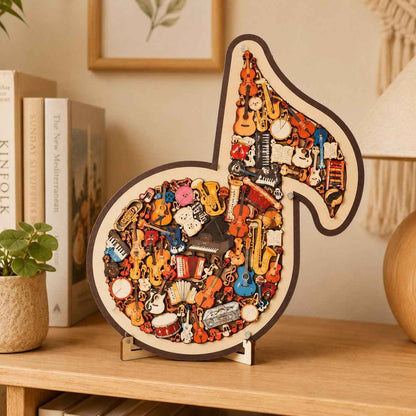 ⏳LAST DAY 50% OFF🔥 Musical Instrument Note Jigsaw Puzzle Ornament🎵