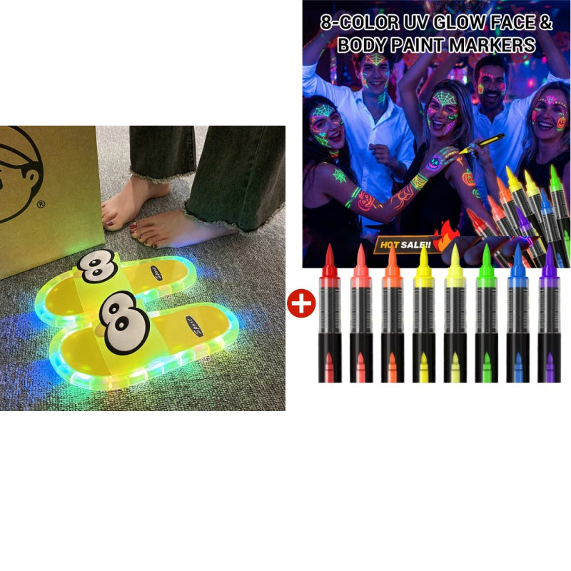 👣👣Søte tøfler med tegneseriemotiver som lyser