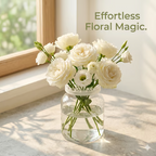 🌸🔥Gjenbrukbart silikongitter til blomsterarrangering, strekker seg over vasens kant, fester seg til glasset, for enkel blomsterarrangering.