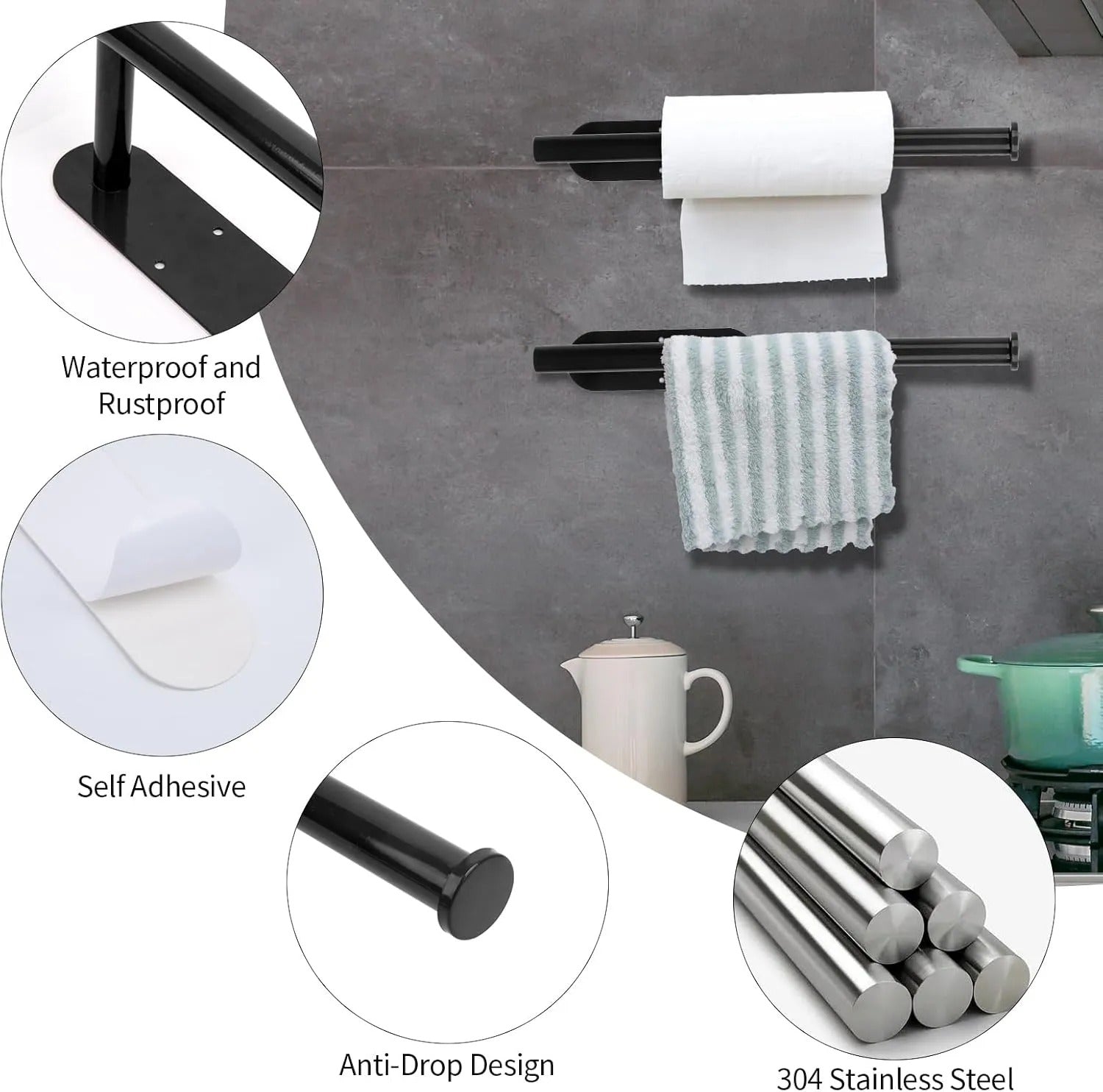 🧻Papirhåndkleholder under skapet – Rydd opp kjøkkenbenken på sekunder ✨
