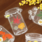 40 stk. gjennomsiktige bokmerker med tørkede blomster – DIY-gavebokmerker