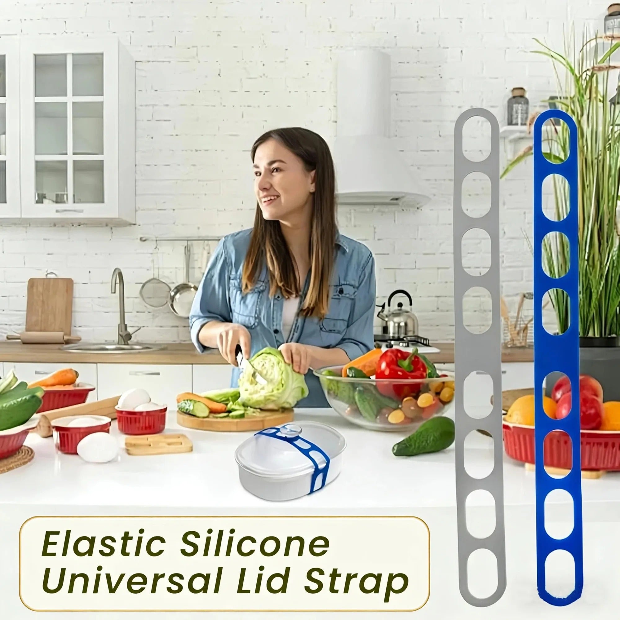 Universelle silikonlokkfestestropper