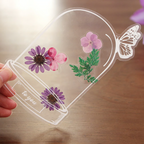 40 stk. gjennomsiktige bokmerker med tørkede blomster – DIY-gavebokmerker
