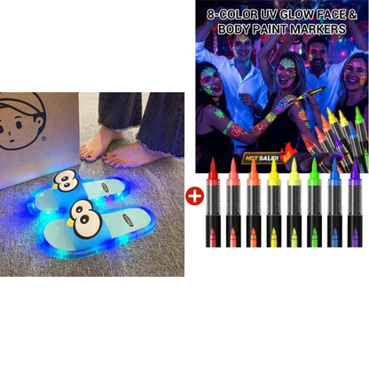 👣👣Søte tøfler med tegneseriemotiver som lyser