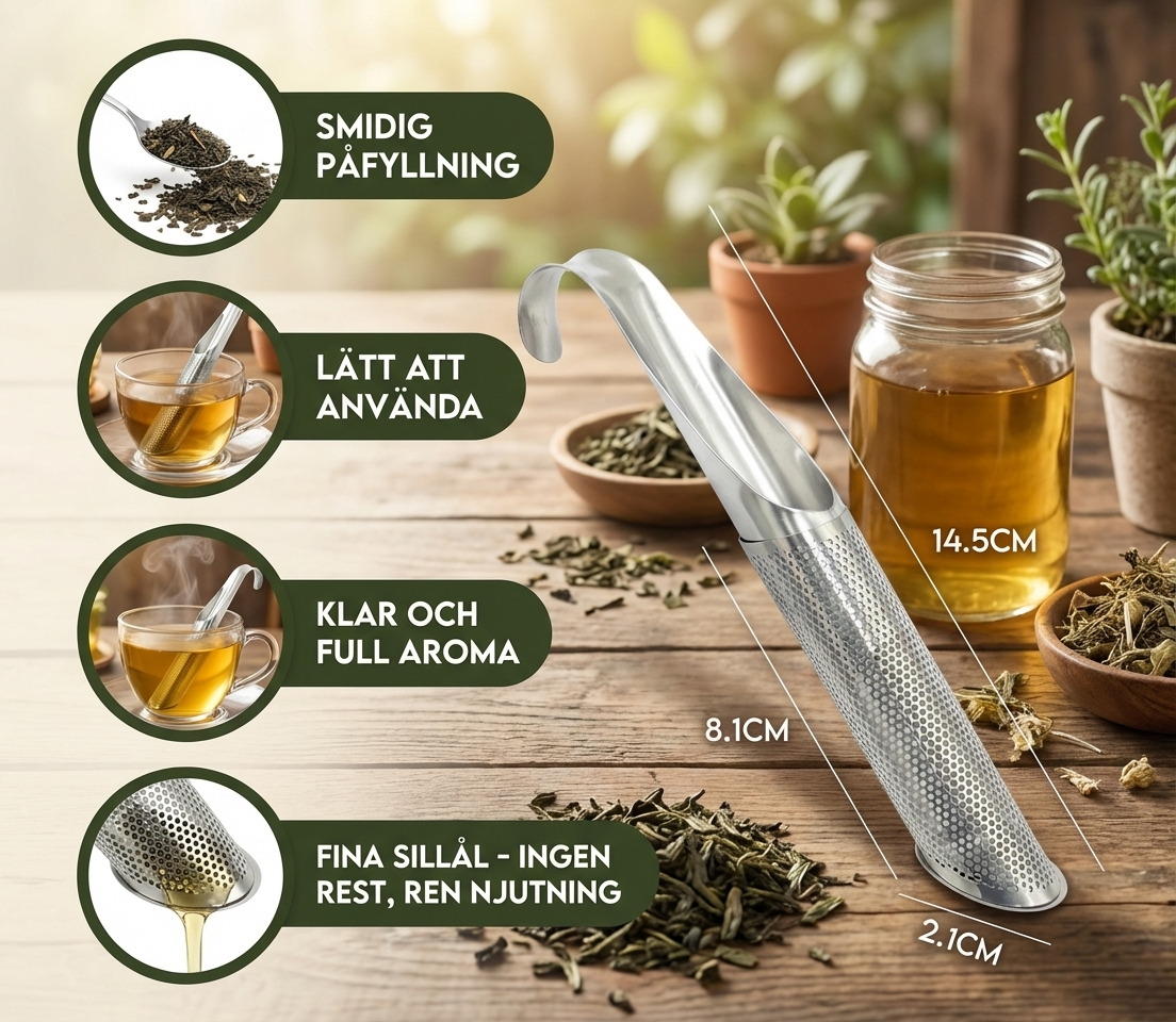 Praktisk og praktisk tesil i teskjeformat
