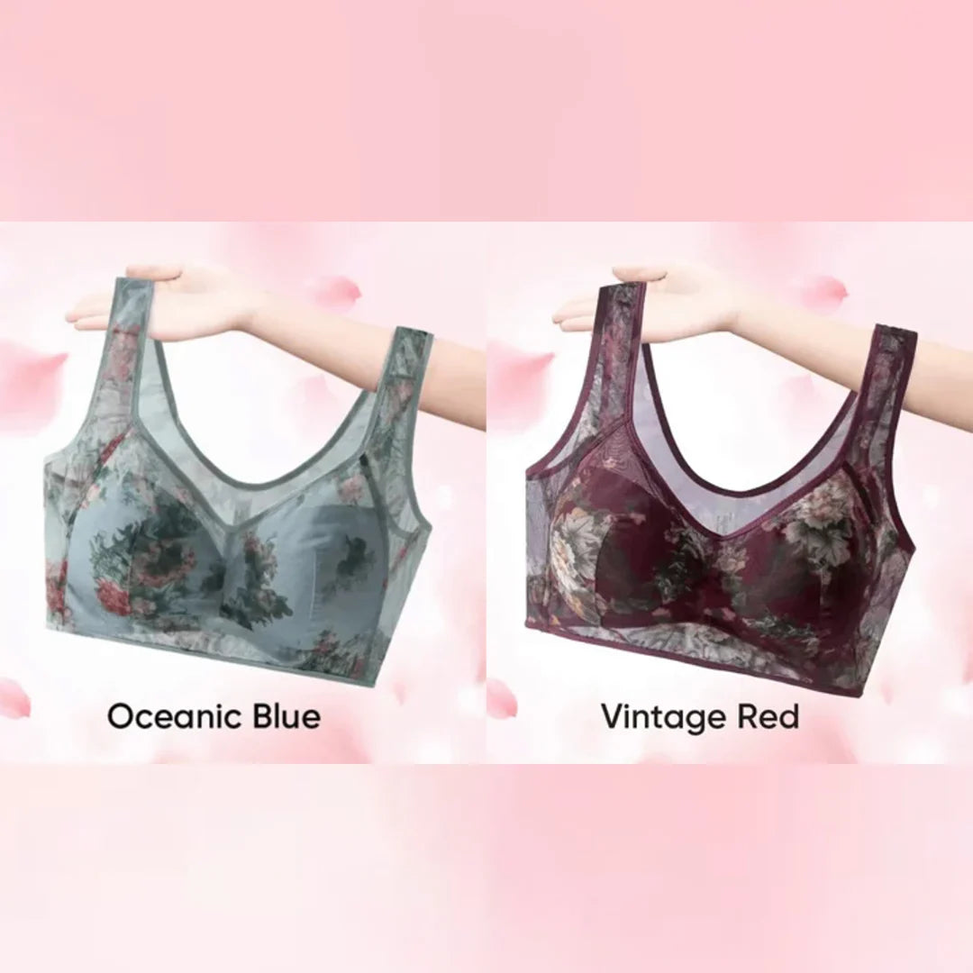 🎁 Super gather bra | Ice Silk Lace Cooling Comfort Bra