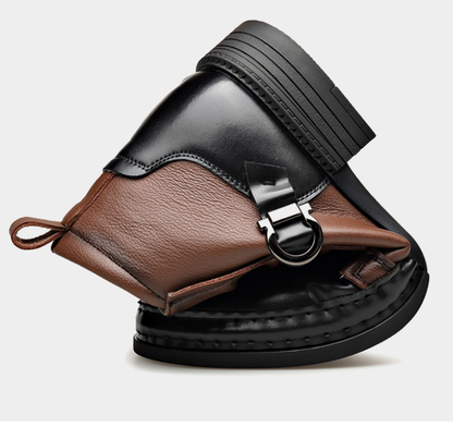 ANKELSKOR I ÄKTA LÄDER FÖR HERR【FRI FRAKT】