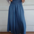 ⏳Tidsbegränsad rabatt✈️Trendiga Hög Midja Vida Ben Jeans för Kvinnor med Fickor