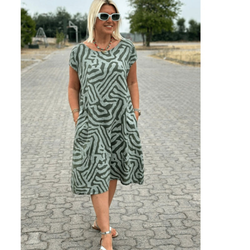 🔥🎁Nyhet 🔥✨2026 Ny Boho Vintage Casual Klänning med tryck💃