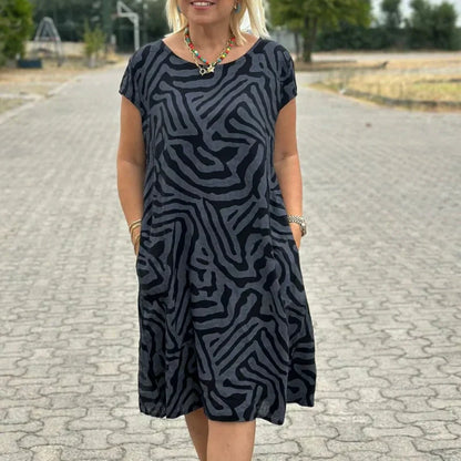 🔥🎁Nyhet 🔥✨2026 Ny Boho Vintage Casual Klänning med tryck💃