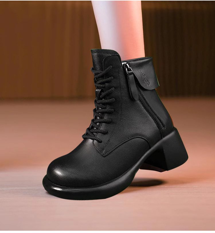 🎈Höstrea🎈49% rabatt under en begränsad tid💕Ideal present - Retro stövlar i brittisk stil