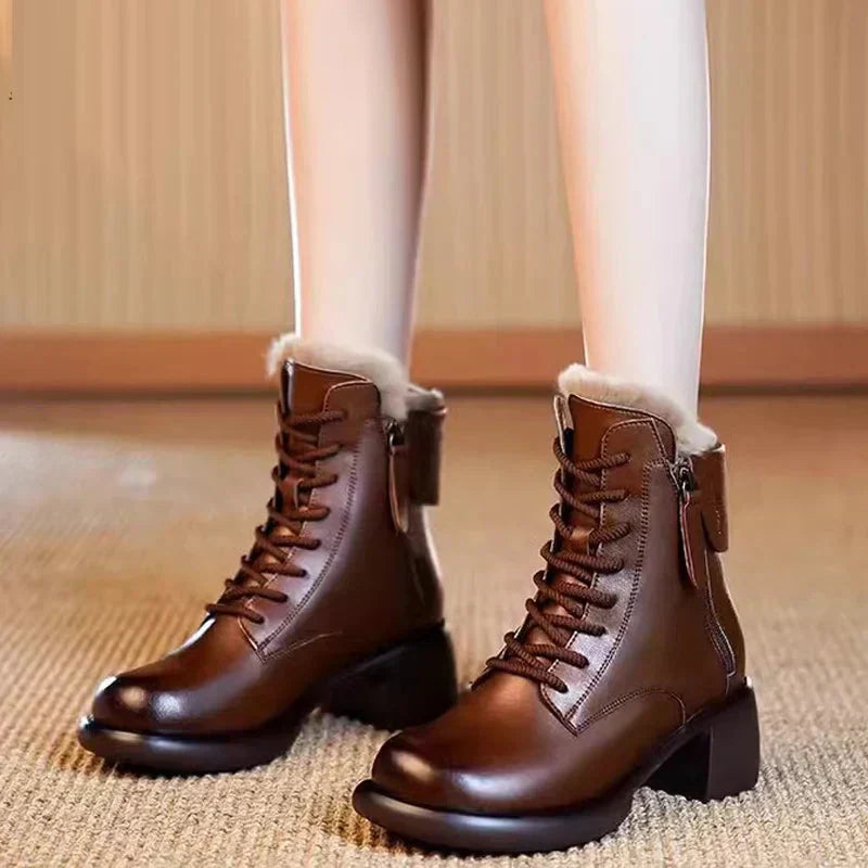 🎈Höstrea🎈49% rabatt under en begränsad tid💕Ideal present - Retro stövlar i brittisk stil