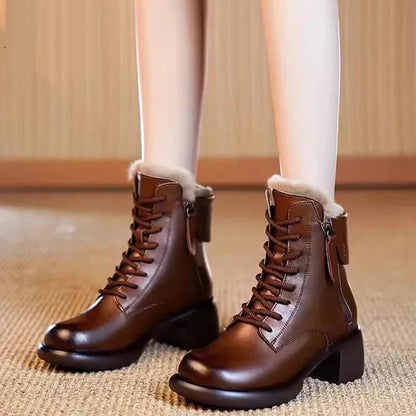 🎈Höstrea🎈49% rabatt under en begränsad tid💕Ideal present - Retro stövlar i brittisk stil