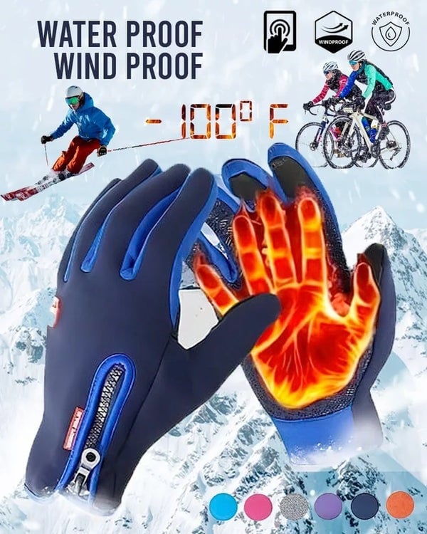 🏆Touchscreen-vänlig🔥Varma termohandskar för cykling, löpning och bilkörning🧤