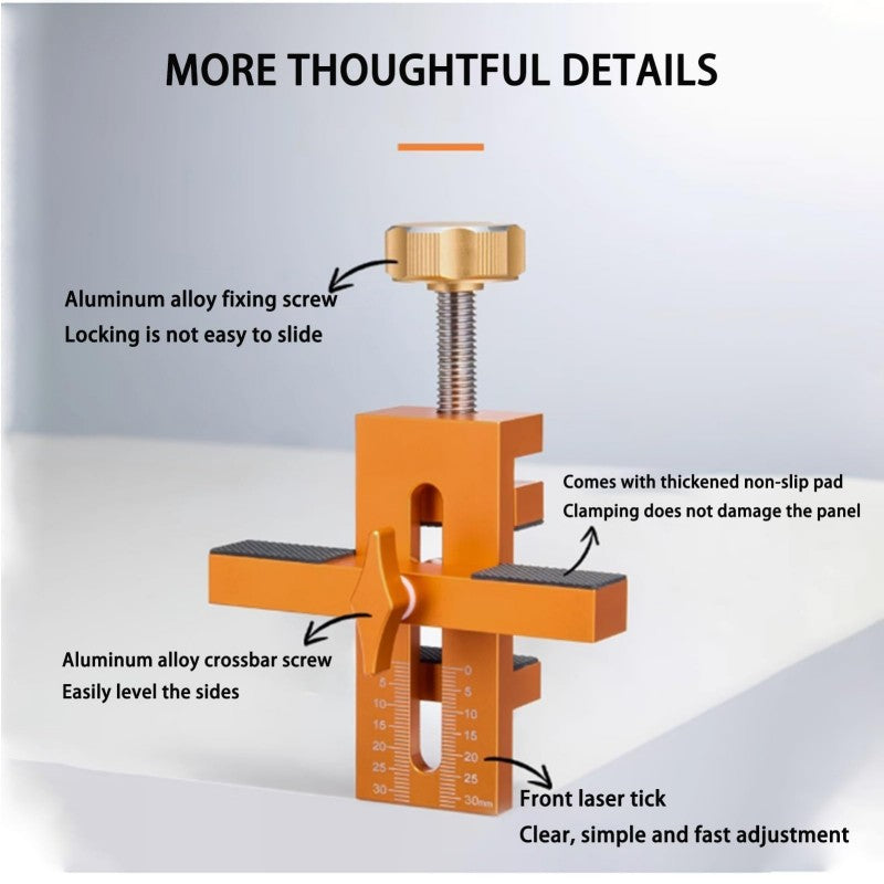 2-in-1 mounting jig for cabinet doors