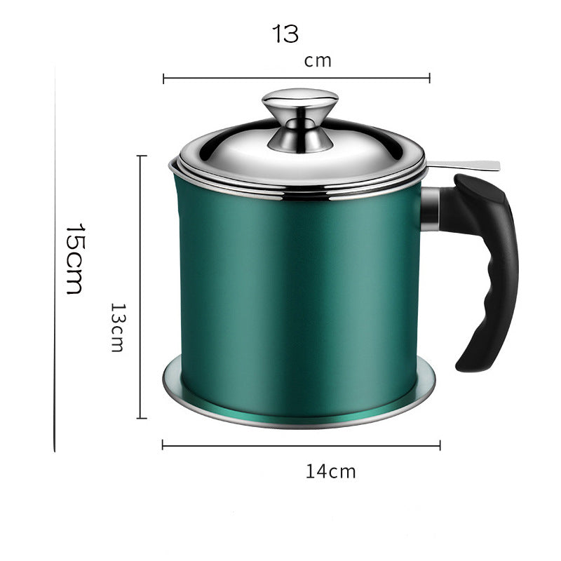 📢📢50 % RABATT!! ♻️ Oljebeholder i 304 rustfritt stål med filter – Gjenbrukbar fettsil, finmasket netting fjerner matrester og fettavfall for renere og sunnere gjenbruk