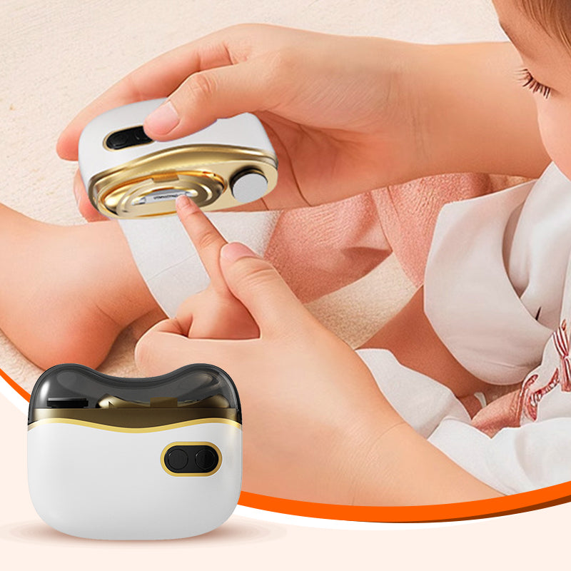 🔥⏰50 % RABATT!!!🔥💅 2-I-1 NAGELSET - Elektrisk Nagelklippare & Polerare, Laddbar och Vattentålig för Hemmabruk 🛁📦