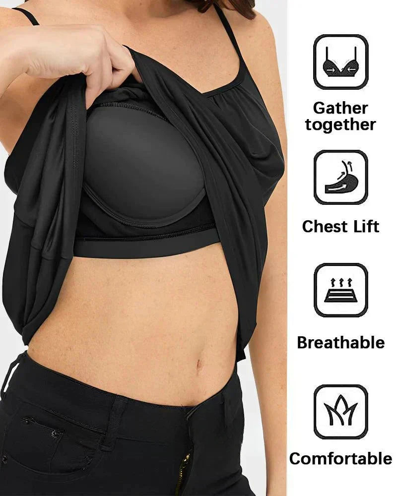 Lös Passform Tanktop med Inbyggd BH
