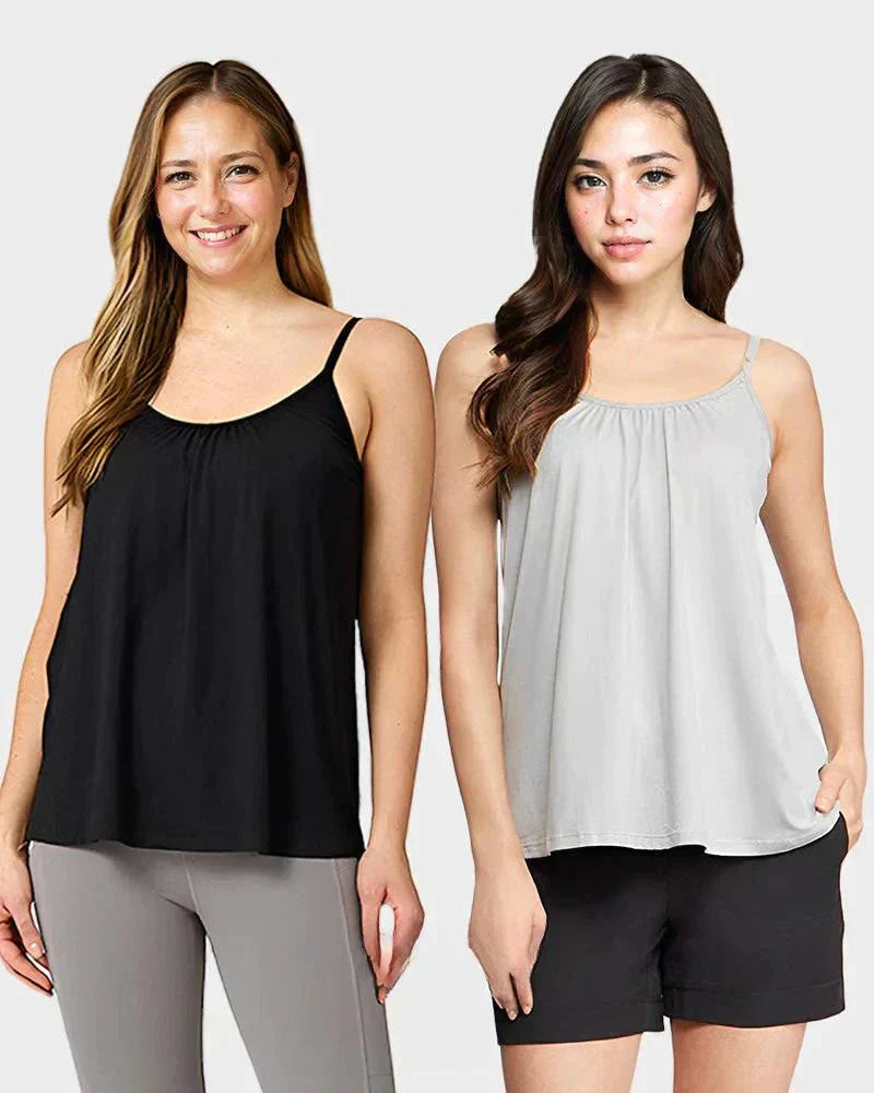 Lös Passform Tanktop med Inbyggd BH