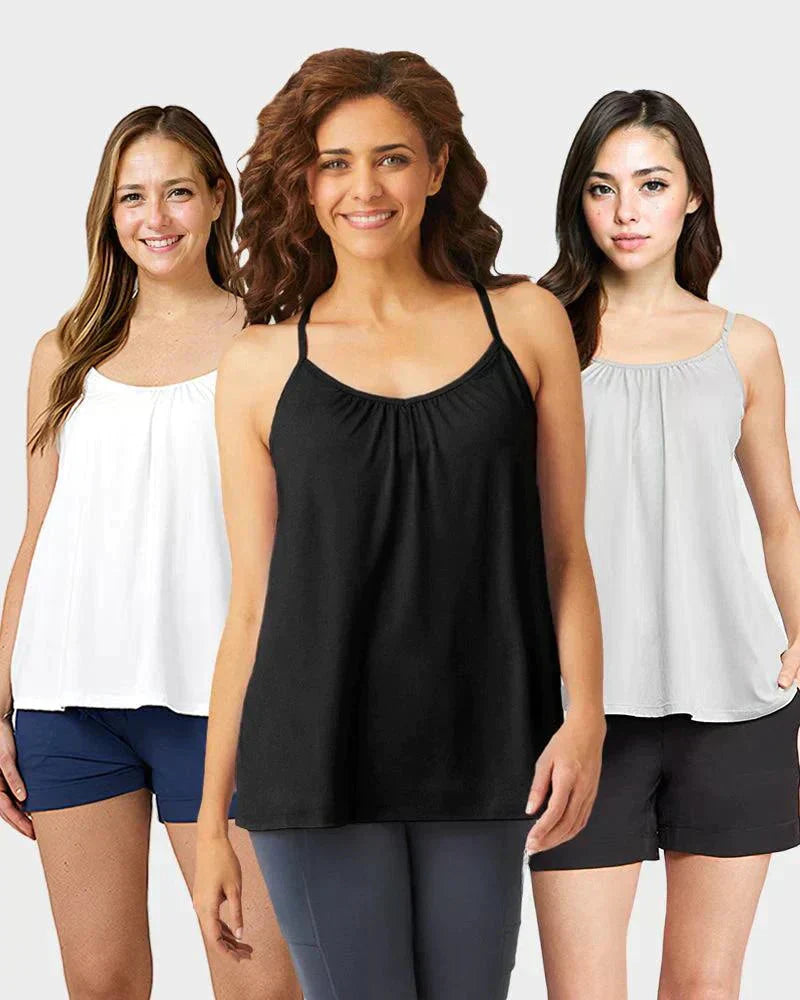 Lös Passform Tanktop med Inbyggd BH