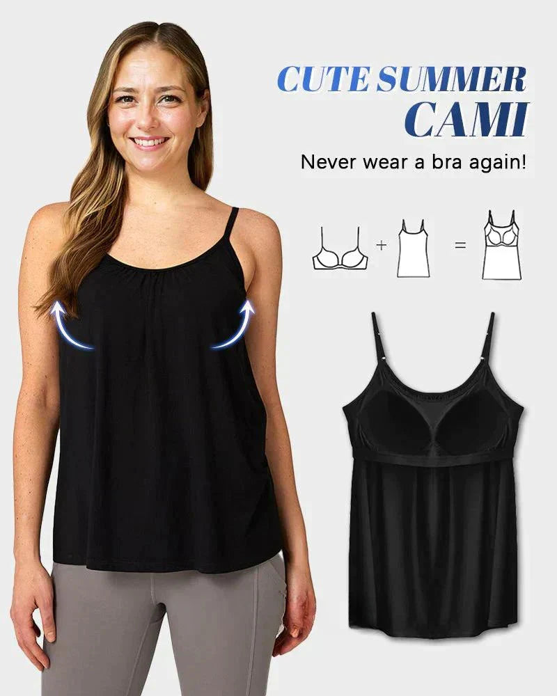 Lös Passform Tanktop med Inbyggd BH