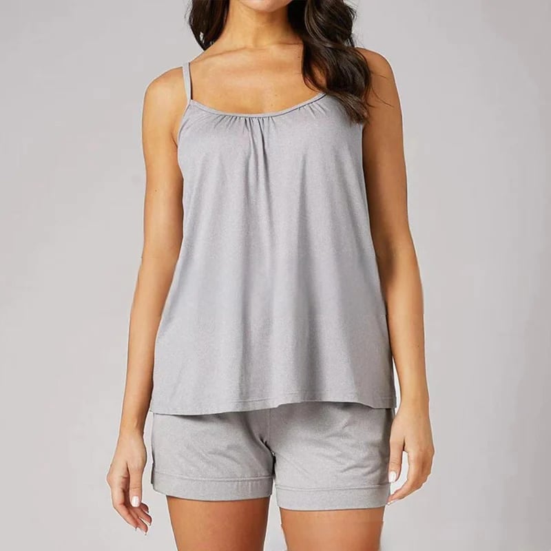 Lös Passform Tanktop med Inbyggd BH