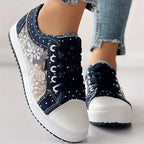 (köp 2 gratis frakt)Ladies Casual Flat Round Toe Lace Up Low Top Skor