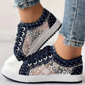 (köp 2 gratis frakt)Ladies Casual Flat Round Toe Lace Up Low Top Skor