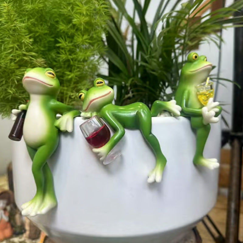 Miniatyrfroskefigurer Plantedekorasjoner