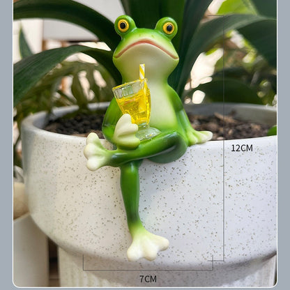 Miniatyrfroskefigurer Plantedekorasjoner