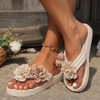 🌸Damernas Halksäkra Strand Sandaler med Blomdetaljer💖