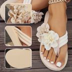 🌸Damernas Halksäkra Strand Sandaler med Blomdetaljer💖