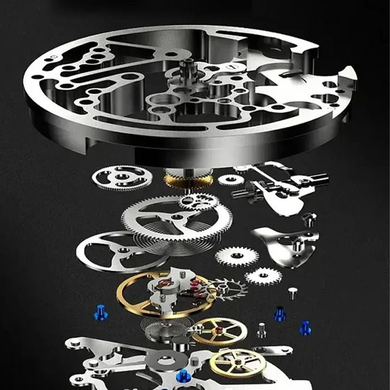 🔥Herrar Vattentät Roman Skeleton Automatisk Mekanisk Klocka