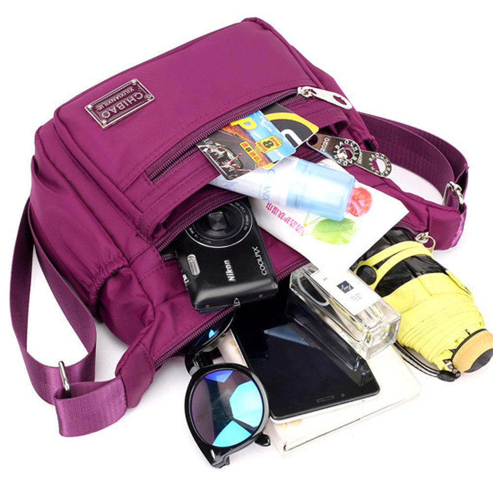🔥🎁Vattentät Crossbody-väska Dam Casual Messenger Axelväskor Handväska för resor dagligen